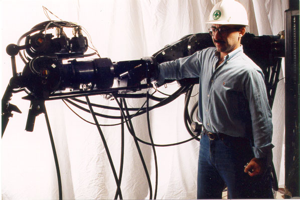 Andrew with robot arm