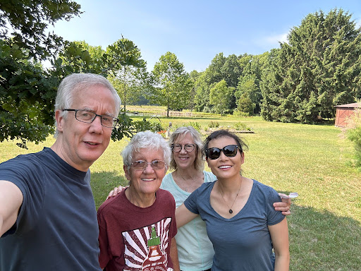 Andrew with family in Indiana