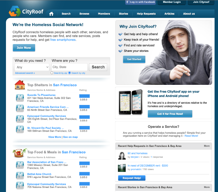 CityRoof.org website