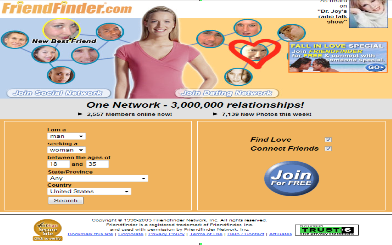 FriendFinder in 2005