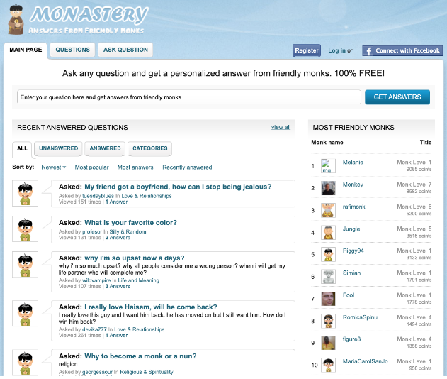 Monastery.com website